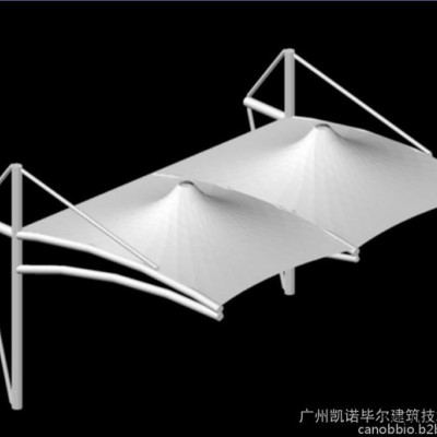 PVC膜结构车篷 空间结构张拉索膜建筑 法拉利PVDF膜结构圣戈班PTFE膜材图6