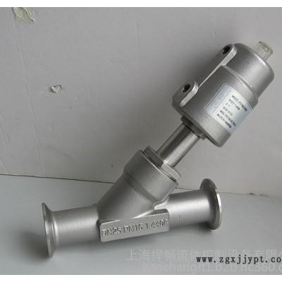 全不锈钢卡箍式气动角座阀--适用温度：PTFE：-30℃～180℃图2