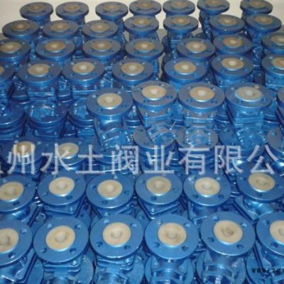 **】衬PTFE PFA FEP衬四氟球阀 手动法兰衬氟球阀