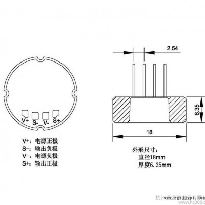 PPS-005-02/5bar(4Pins)陶瓷压力芯体(芯片)/陶瓷压力传感器