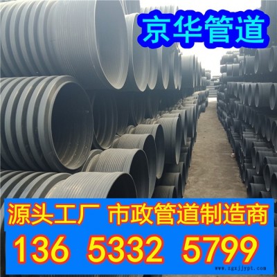京华DN300 双壁波纹管 HDPE双壁波纹管 再生料回料波纹管价格图8