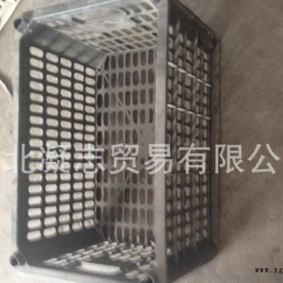 直销经典40#小筐一次性黑色塑料筐胶框再生料可回收绿色环保图2