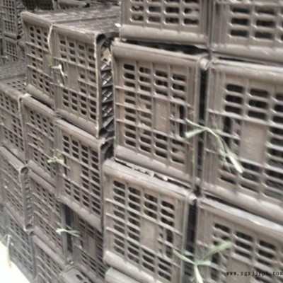 直销黑色一次性塑料筐再生料水果筐蔬菜筐周转筐胶框承重10KG图1