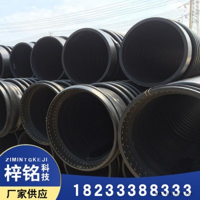 廊坊梓铭克拉管 高密度聚乙烯缠绕增强管DN300 SN8PE市政排污管排水管图2