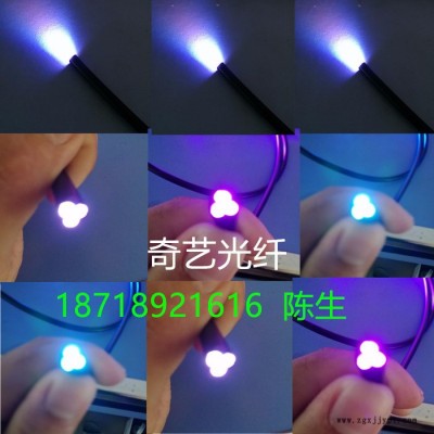 深圳奇艺塑料光纤**超亮黑皮塑料导光照明光纤尾部端点发光光纤线地埋塑料光纤PMMA图3