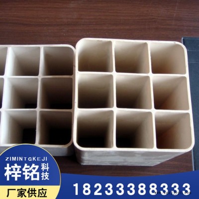 廊坊梓铭四孔格栅管 72*72*33四孔pvc方管 批量定制PVC方管多孔通信格栅管