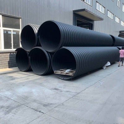 HDPE塑钢缠绕管 钢带增强波纹管 塑钢缠绕排水管生产厂家 HDPE钢塑缠绕管图6