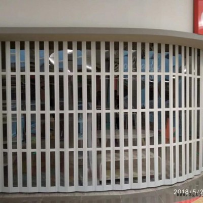 PVC折叠门商场折叠门商铺PVC折叠门透明折叠门厨房折叠门家用隔断门图5