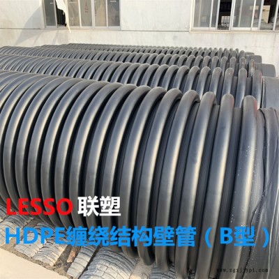 河北联塑HDPE克拉管（B型）/聚乙烯克拉管SN8/联塑HDPE缠绕管B管图2