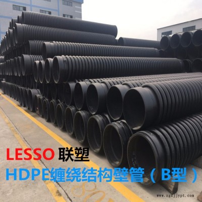河北联塑HDPE克拉管（B型）/聚乙烯克拉管SN8/联塑HDPE缠绕管B管图4