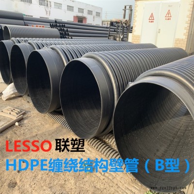 河北联塑HDPE克拉管（B型）/聚乙烯克拉管SN8/联塑HDPE缠绕管B管图3