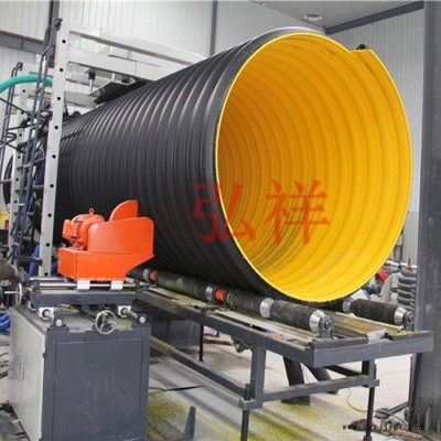 弘祥现货供应 HDPE钢带增强缠绕排水管 HDPE波纹管 大口径排污排水管 定制