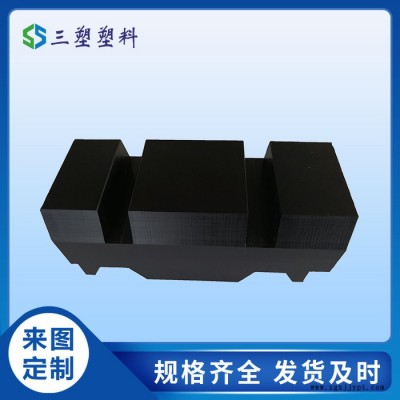 三塑绝缘块绝缘板PVC加工 聚氯乙烯挤出型材料异型件 PVC防滑件图1