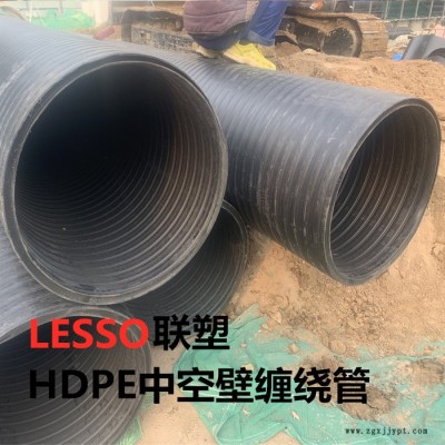 广东联塑HDPE中空壁缠绕井筒管、联塑厂家承插式市政hdpe双壁缠绕管图2