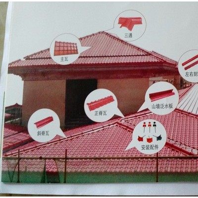 **合成树脂瓦 仿古琉璃瓦塑料瓦 ASA合成树脂瓦 防腐别墅屋面瓦图3