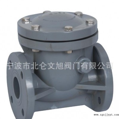 cpvc旋启式止回阀，cpvc旋启式止回阀，耐酸碱H44X-10S 文旭阀门图1