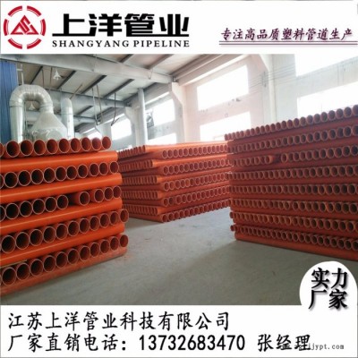 厂家低价直销江苏山东DN110 DN160 DN200 CPVC电力管 低价抗冲击CPVC110电缆顶管拖拉管厂家批发图1