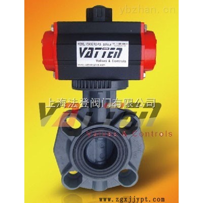 德国VATTEND671X-10\16 气动塑料蝶阀 德国气动CPVC蝶阀 耐**UPVC  PP