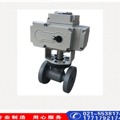 电动CPVC球阀  球阀阀门厂家  蝶泉阀门电动不锈钢法兰球阀 Q941F-16P电动球阀电动不锈钢球阀耐高温图2