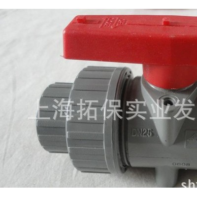 CPVC双由令球阀    PVC耐酸碱塑胶阀门32mm图3