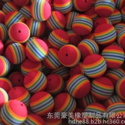 厂家供应EVA磨球加工,EVA彩虹球,EVA海洋球图1