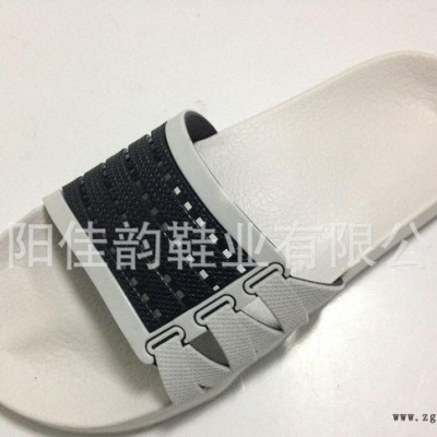 EVA男拖鞋平板拉带双色图1
