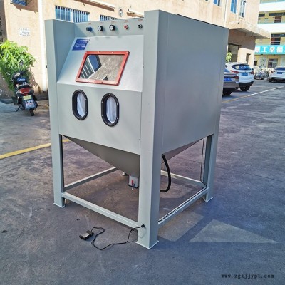 盘安手动喷砂机PA1010大量现货  除锈喷砂机  去毛边喷砂机 五金件除锈去毛刺环保箱式喷砂机 滚筒式自动喷砂机图4