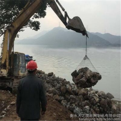天之鹰厂家供应合金网兜 工地防汛物资 塔吊钢丝网兜 pet网兜图5