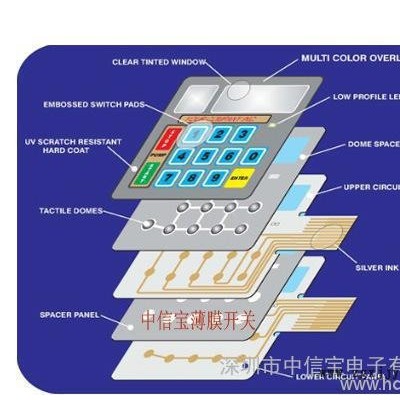 专业 PET薄膜开关 背光发光薄膜开关图1