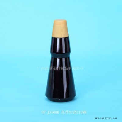 皮萨草叶包装瓶 PET透明翻盖瓶 1000毫升双翻盖瓶子 方形塑料瓶 调料瓶生产厂家图3