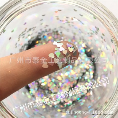 金葱粉 美甲亮片桃心网红闪光眼妆日式指甲幻彩贝壳PET闪粉厂家批发