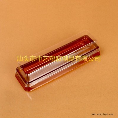 厂家供应专业订制 A195-55 汕头中艺 PET PVC PP 蛋糕包装盒 长条形西点烘焙糕点盒1800套 塑料盒图2