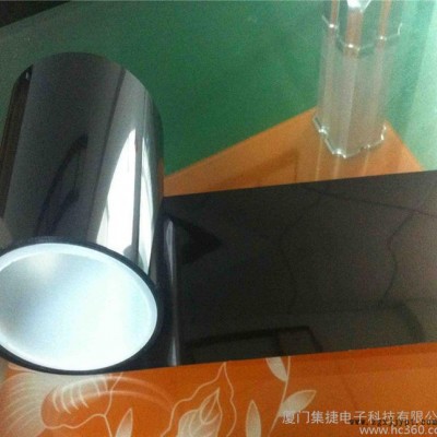 专业生产 黑色PET胶带 PET黑色双面胶带 遮光胶带 哑黑面 光黑图2