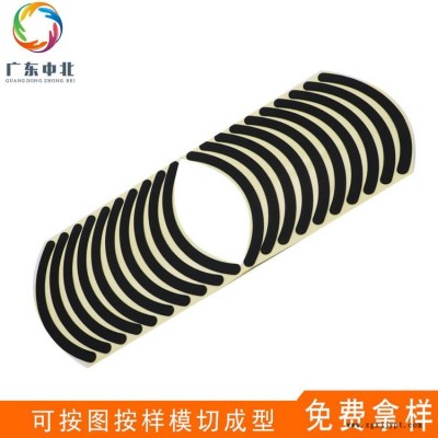 模切加工定制 黑色硅胶垫片 防撞硅胶 防震硅胶脚垫 硅胶防滑垫片 电子家具台灯硅胶脚垫 硅胶垫片 模切冲型图1