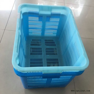 热销供应 630周转筐系列 长方形塑料轴周转筐 加厚物流塑料周转筐图2