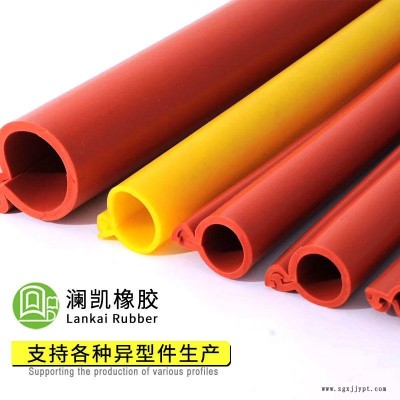 硅胶密封条 盐城汽车门窗D型硅胶条 澜凯车库门耐低温橡胶条图1