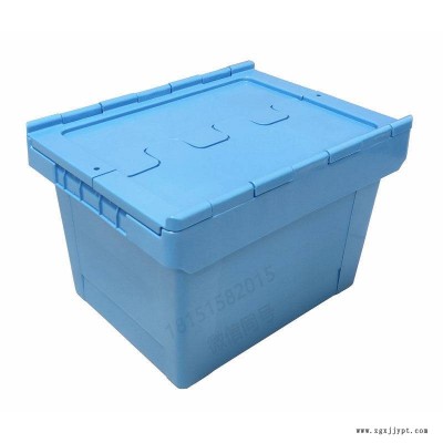 华恺塑胶20L食品批发行冷链配送周转带翻盖加厚型塑料运输箱图3