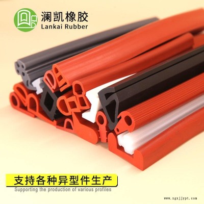 硅胶密封条 扬州汽车门窗E型硅胶条 澜凯车库门耐低温橡胶条图1