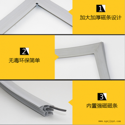 适用于美菱冰箱门封条 密封条 门胶条 磁性密封条图2
