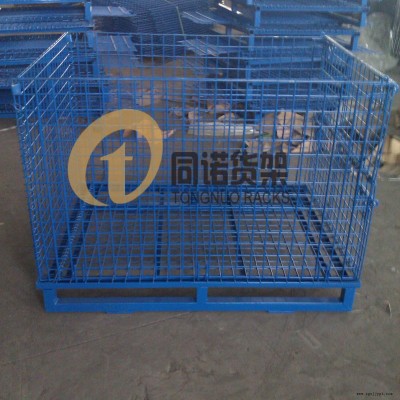储物笼  同诺货架供应  可折叠式储物箱  镀锌储料笼车图4