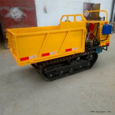 履带式手扶运输车 谷声GS-12型山地履带运输车 农用自走式液压升降自卸车 橡胶履带泥泞山路搬运车图2