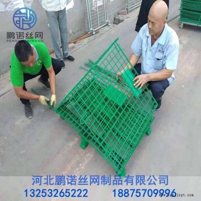 钢丝仓储笼折叠式周转框镀锌储物箱河北安平现货折叠式仓储笼图2