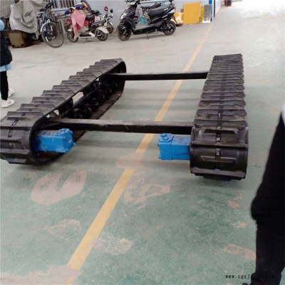 华睦厂家供应电动遥控底盘 橡胶履带底总成 工程机械液压马达纯底盘图2