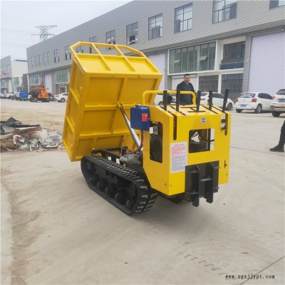 松软草地用履带运输车 手扶式履带车 1吨手推橡胶履带转运车图2