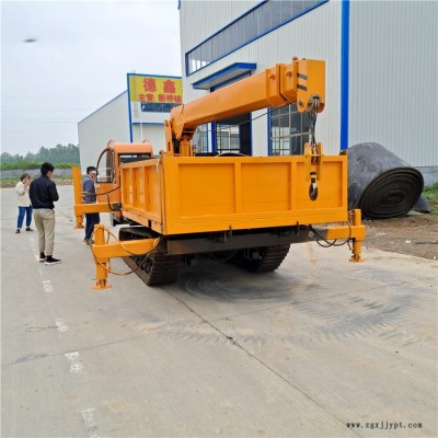 安捷重工基建工程履带随车吊 橡胶履带运输吊车 360°旋转履带随车吊厂家AJ-DXS图2