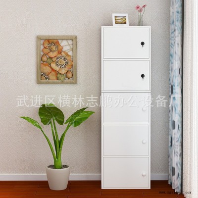防晒阳台杂物带锁储物柜自由组合五层带门柜床头柜衣物收纳柜批发图3