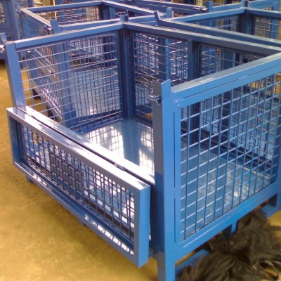 南京倍库钢制料箱 金属折叠料箱料框铁皮箱 物流周转器具定制图2