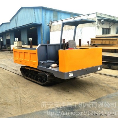 小型履带运输车 农用水田橡胶履带运输自卸车 山地果园翻斗车图1