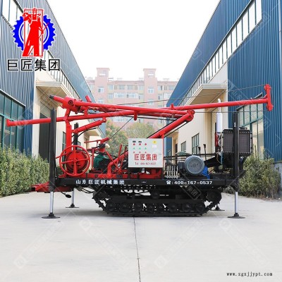 JUJIANG/巨匠履带式柴电两用蚂蚱腿打井机双动力源 橡胶履带 移动方便液压支腿图2