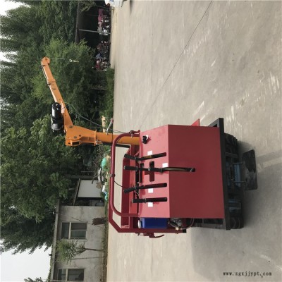 圣时履带式土方运输车 小型履带运输车 全地形橡胶履带运输车带小吊车的履带式运输车图2